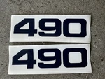 Yamaha 1984 YZ490L Frame Cover Decals / Stickers (blue On Clear). Fixed Price $28.74.