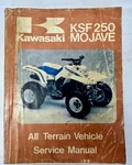 Kawasaki 99924-1067-01 1987 KSF250-A1 Mojave Atv Service Manual. Fixed Price $28.00.