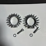 Triumph Finned Exhaust Pipe Clamp Set 70-4501 71-0216 TR6 T120 500 650 750 Uk. Fixed Price $69.00.