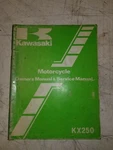Kawasaki KX250-B1 Factory Service Manual 99920-1163-01. Fixed Price $30.00.