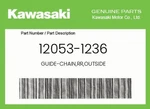 Kawasaki Genuine Guide-chain,rr,outside 12053-1236. Fixed Price $39.93.