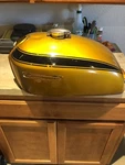 Genuine Honda 1970 - 1971 CB750 K1 Candy Gold Gas Tank. Fixed Price $75.00.