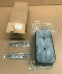 Original Harley Davidson Sissy Bar Back Rest Black Leather W/ Gray Cloth (U76). Fixed Price $50.00.