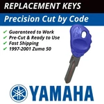 Yamaha Key For Zuma 1997-2001 Scooters Cut To Code 8751-9000. Fixed Price $11.99.