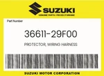 Suzuki Genuine Protector, Wiring Harness 36611-29F00. Fixed Price $5.94.