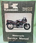 Genuine Kawasaki 99924-1079-01 Ninja GPX750R Service Manual 1986. Fixed Price $20.88.