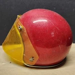 Vintage Arthur Fulmer AF-20 Red Metal Flake Motorcycle Helmet W/ Face Shield. Fixed Price $99.99.