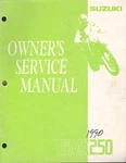 1990 Suzuki RMX250 Owner's Motorcycle Service Manual 99011-05D52-03A MN2564. Fixed Price $17.95.