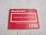 Nos Oem Suzuki Owner's Manual, LT50, Printed Japan July 1986, 99011-04233-03A. Fixed Price $11.10.