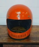 1970 Bell Star 120 Orange Full Face Helmet Size 1/4 Snell. Fixed Price $139.00.