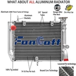 Motorcycle Aluminum Radiator For 1999 2000 2002 Yamaha Yzf R6 5EB-12461-00-00. Fixed Price $54.95.