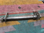 1980 Yamaha DT125 Rear Wheel Axle With Spacer & Adjusters. Fixed Price $25.00.
