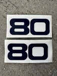 Yamaha 1985 YZ80N Frame Cover Decals / Stickers (blue On Clear). Fixed Price $25.06.