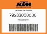 Ktm Genuine 79233050000 -. Fixed Price $92.02.