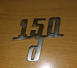 Badge "lambretta Coat Of Arms 150D" Used As Pictured For Shield D.150. Fixed Price $62.46.