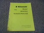 1975 Kawasaki 100:G4TR-E Trail Boss Motorcycle Parts Catalog Manual 99997-619-50. Fixed Price $116.49.