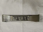 1980 Yamaha XS650 Front Fork Cover Emblem 4H1-23122-00-00. Fixed Price $9.00.