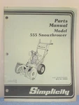 Simplicity Mfg. 1690911 555 Snowthrower Parts Manual TP-1097 Original! 1985. Fixed Price $12.00.