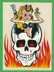 Vintage Original 1960 Impko "lady Luck Meets Flaming Skull" Rat Rod Water Decal. Fixed Price $34.99.