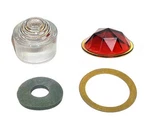 Harley "faceted" Tail Light Lens Kit For 1920 - 1938 Beehive & Crocker Styles. Fixed Price $78.00.