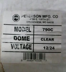 Peterson Mfg Co. 790C Strobe Light Clear 12/24V -free Shipping. Fixed Price $403.66.
