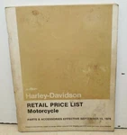 1979 Harley Amf Parts Accessories Retail Price List Manual Confidential 99420-80. Fixed Price $12.50.