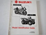 Oem Suzuki 1991-98 Motorcycle Atv Model Identification Guide 99923-12981. Fixed Price $30.00.