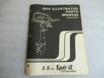 PM160 1979 Spirit Outboards 3.5 Hp Illustrated Parts Manual No. 0185-142. Fixed Price $7.16.