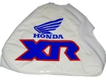 Gas Tank Cover For Honda XR600R 1991 White Base, Blue & Red Logo. Fixed Price $60.00.