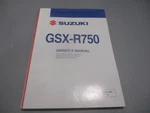 Suzuki Oem Owners Manual 2008 GSX-R750 99011-38H50-03A. Fixed Price $36.95.