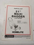 Homelite Illustrated Parts Manual List Mower Maxi Bagger HMB21P4-2 99315-3. Fixed Price $11.24.