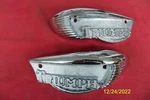 1966-67 New Triumph T100 T120 Tank Badge Emblem Set 82-6887 82-6888 Made In Uk. Fixed Price $147.95.