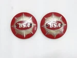 Bsa Gold Star Pair Petrol Tank Badges Red 4" 65-8228 65-8193 #V52. Fixed Price $72.45.