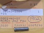 New 1977-1979 Genuine Kawasaki Pin Stock Part Nos Oem 92043-1004. Fixed Price $7.98.