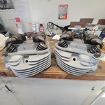 Harley Flh Big Fin Panhead Complete Cylinder Heads Clean!!. Fixed Price $2100.00.