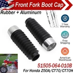 51505-064-010B Rubber Front Fork Boots & Aluminum Cap Kit Honda Z50A CT70. Fixed Price $21.99.