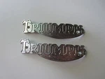 Triumph Gas Tank Badge Emblem Set 3T T100 T110 T120 TR5 TR6 Tiger Cub T20. Fixed Price $59.95.