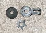 Harley K-model Kh Xlh Sportster Steering Damper Plate 46730-52 W/ Disc & Star. Fixed Price $39.95.