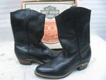 Nos Harley Davidson Black Leather Western Cowboy Boots Size 11 Shovelhead Riders. Fixed Price $475.00.