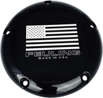 Feuling Black Derby Cover W Laser Engraved Flag Harley Street Glide 06-18. Fixed Price $171.41.