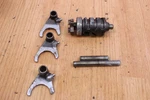 1981 Yamaha YZ465 Shift Drum And Forks. Fixed Price $149.00.