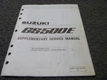 1996 Suzuki GS500ET Motorcycle Service Manual Supplement 99501-34120-03E Xz. Fixed Price $104.49.