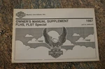 Nos 1987 Harley-davidson Flhs Flst Owners Manual Supplement 99466-87S. Fixed Price $12.95.