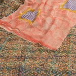Sanskriti Vintage Pink Sarees Pure Georgette Silk Printed Sari 5YD Craft Fabric. Fixed Price $31.99.