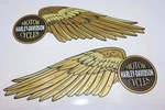 Harley Gas Tank Decal Set Gold (approx. 4 11.5 ). Fixed Price $34.99.