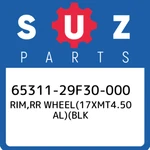 65311-29F30-000 Suzuki Rim,rr WHEEL(17XMT4.50 Al)(blk 6531129F30000, New Genuine. Fixed Price $541.28.