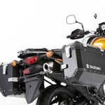 Suzuki V-strom 650 Side Case Aluminium Complete Set Black Model Year 2012-2016. Fixed Price $1352.38.