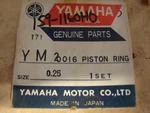 Genuine Nos Yamaha YM1 Piston Ring Set .25 159-11610-10. Fixed Price $28.95.