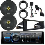 Jvc KD-X560BT Stereo Receiver, 2X 6.5" 300W Speakers, Harley Install Kit, Extras. Fixed Price $362.49.