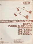 Echo Weed/grass Trimmer Operator Manual GT-140B160/200A P/n 898 561-0963 1(544). Fixed Price $24.19.
